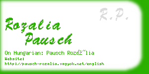 rozalia pausch business card